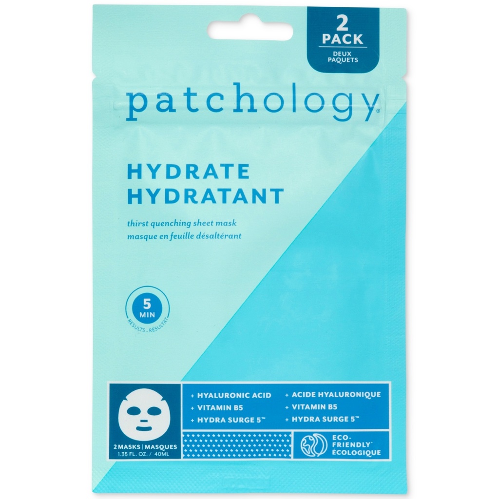 [92604900] Patchology - Hydrate Sheet Mask - 2pcs 51g